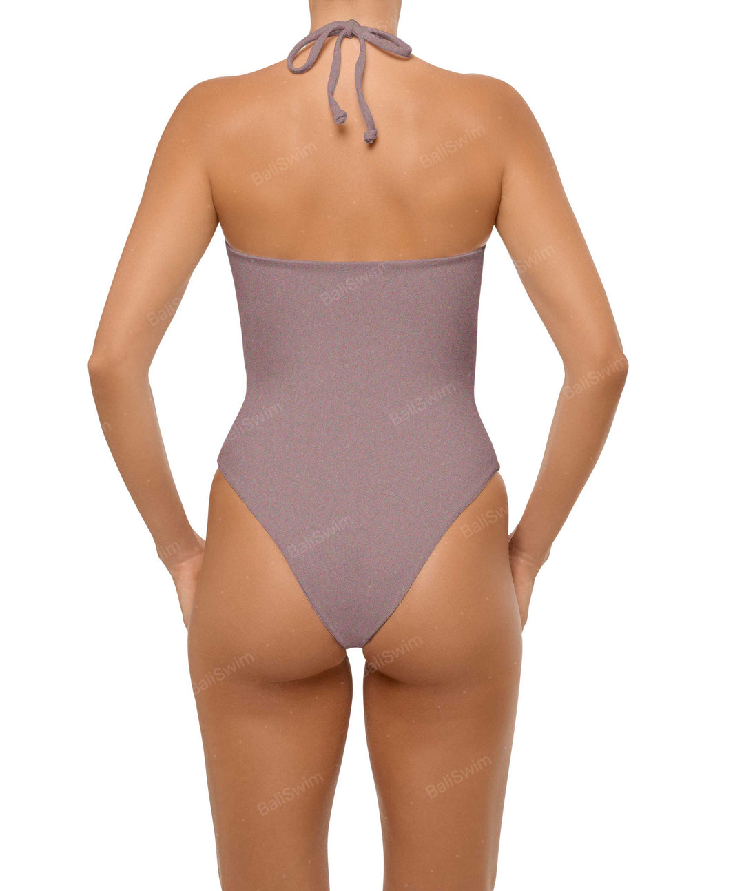 BSWS-S59 Asymmetric Cutout Halter One Piece