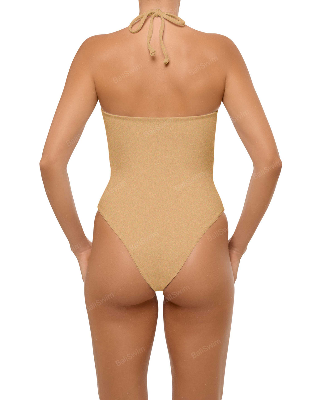 BSWS-S59 Asymmetric Cutout Halter One Piece