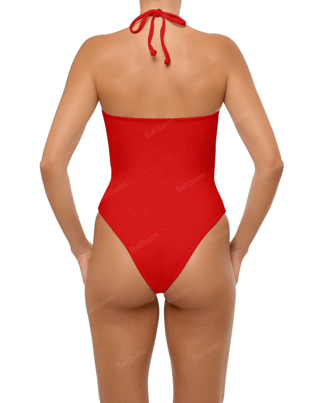 BSWS-S59 Asymmetric Cutout Halter One Piece