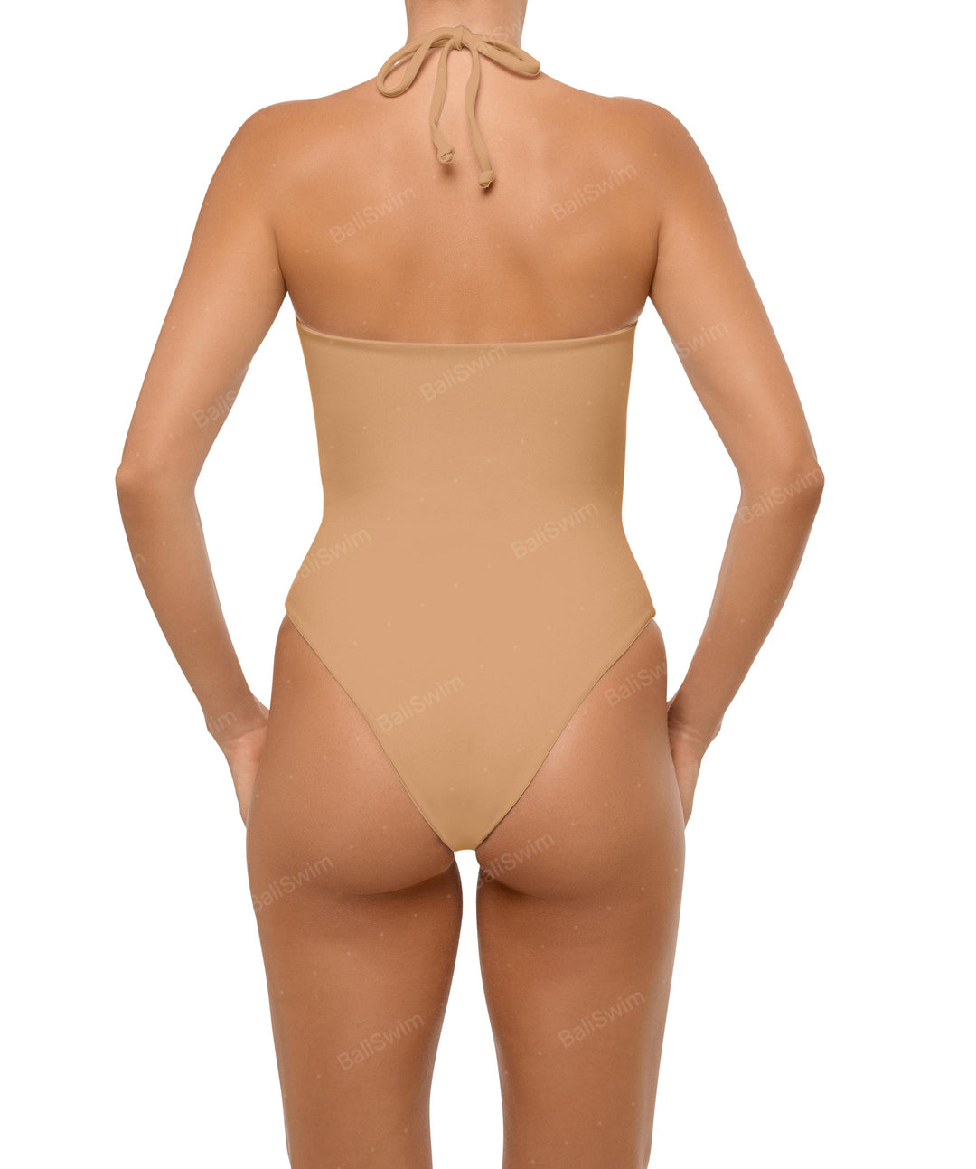 BSWS-S59 Asymmetric Cutout Halter One Piece
