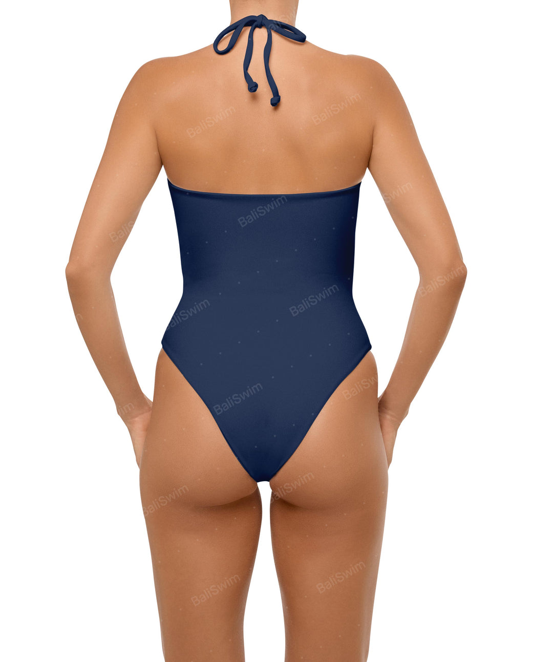 BSWS-S59 Asymmetric Cutout Halter One Piece