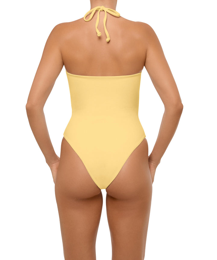 BSWS-S59 Bandeau Halter Asymmetrical Tunnel One Piece