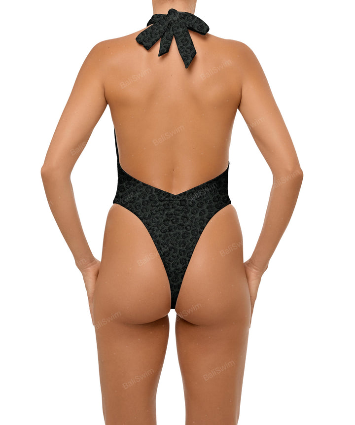 BSWS-S62 Halter Cutout Low Back One Piece