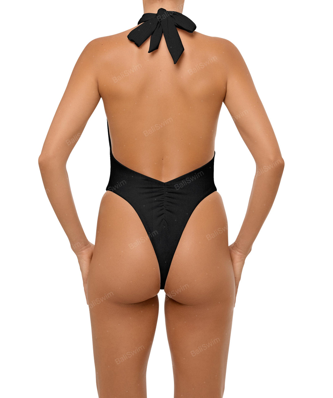 BSWS-S62 Halter Cutout Low Back One Piece