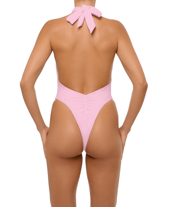 BSWS-S62 Halter Cutout Low Back One Piece