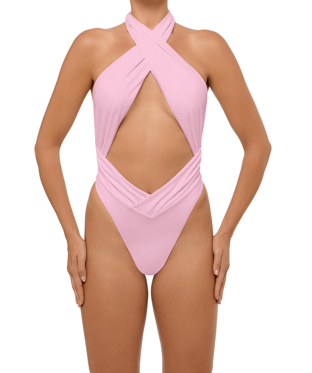 BSWS-S62 Halter Cutout Low Back One Piece