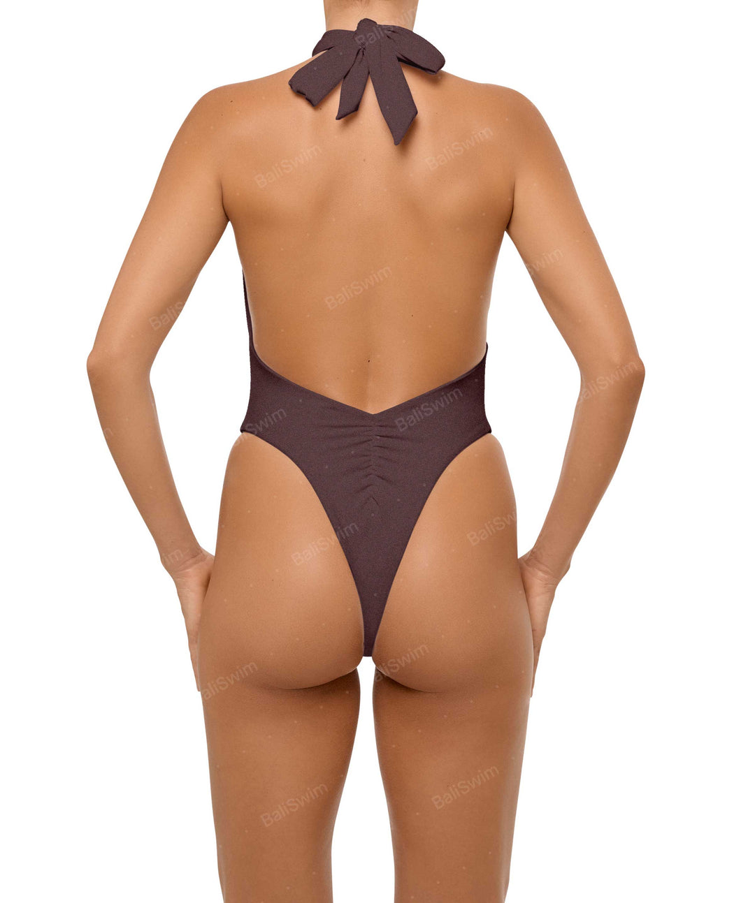 BSWS-S62 Halter Cutout Low Back One Piece
