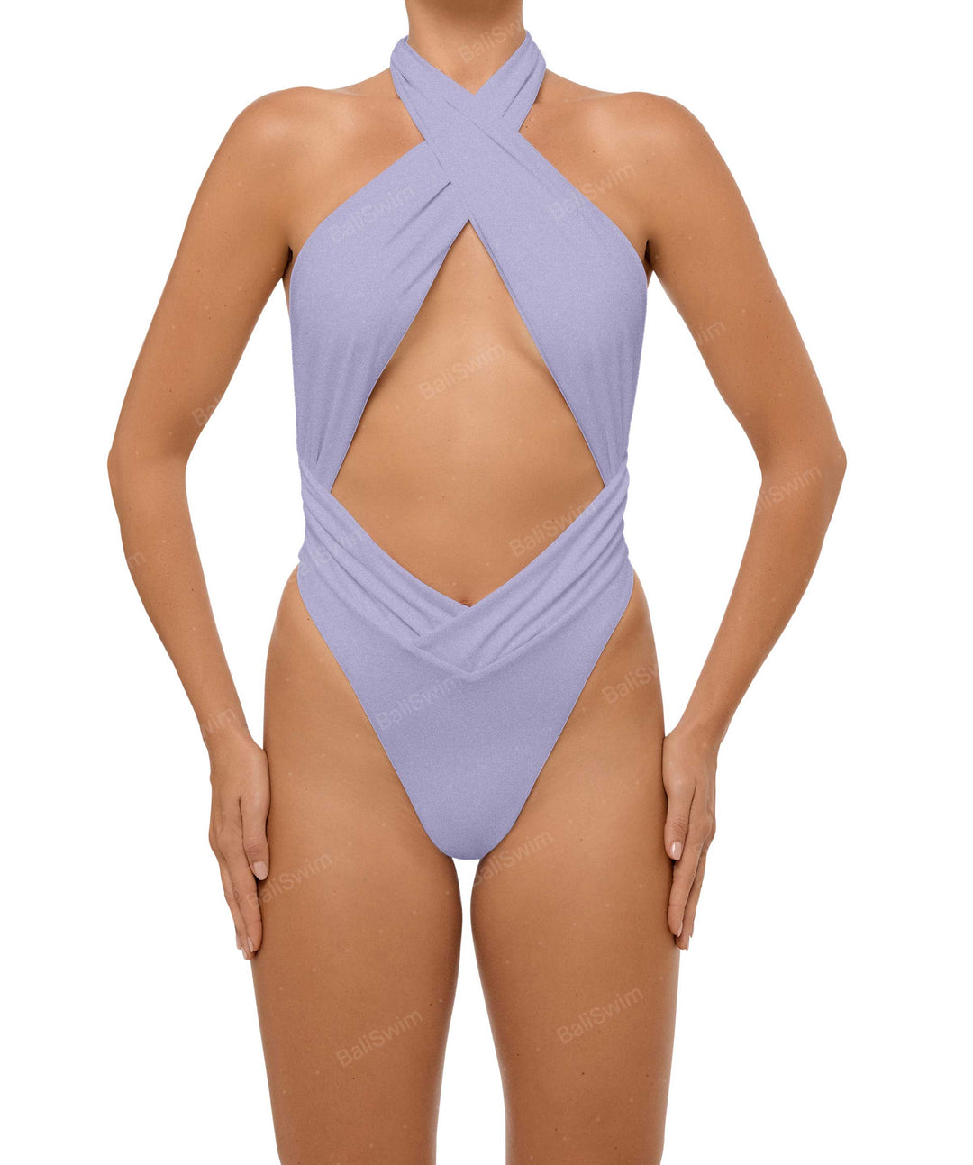 BSWS-S62 Halter Cutout Low Back One Piece