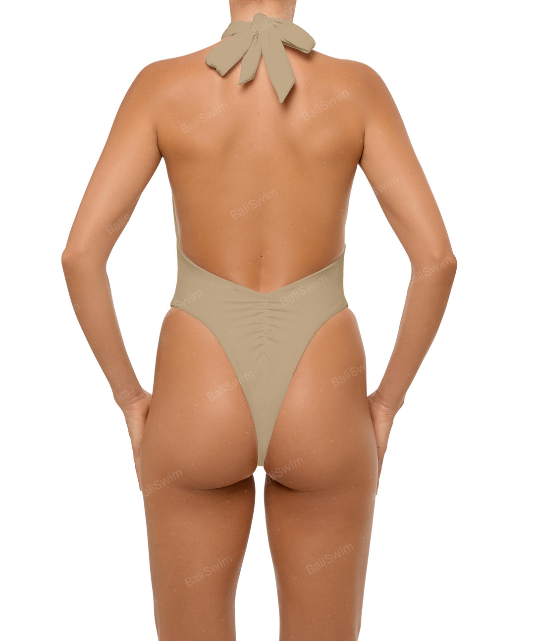 BSWS-S62 Halter Cutout Low Back One Piece