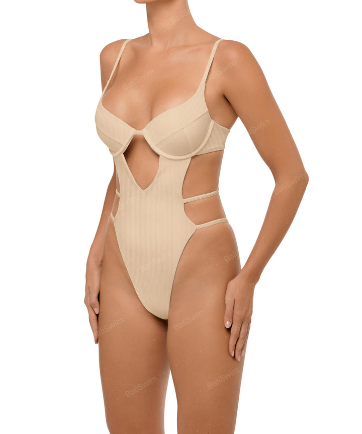 BSWS-S63 V-underwired CutOut One Piece