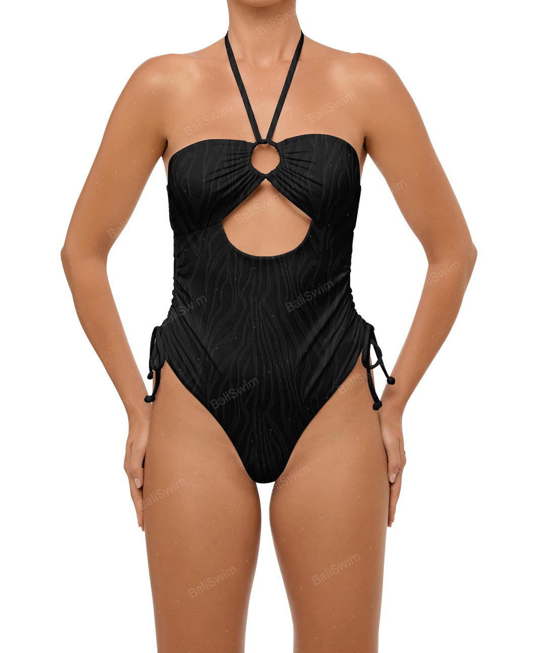 BSWS-S64 Peek a Boo Halter One Piece