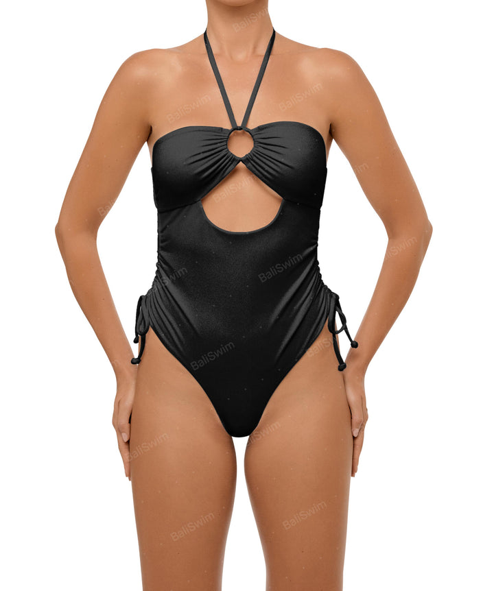 BSWS-S64 Peek a Boo Halter One Piece