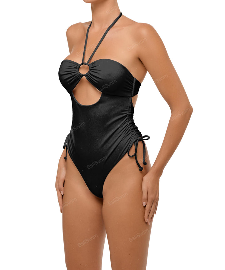 BSWS-S64 Peek a Boo Halter One Piece
