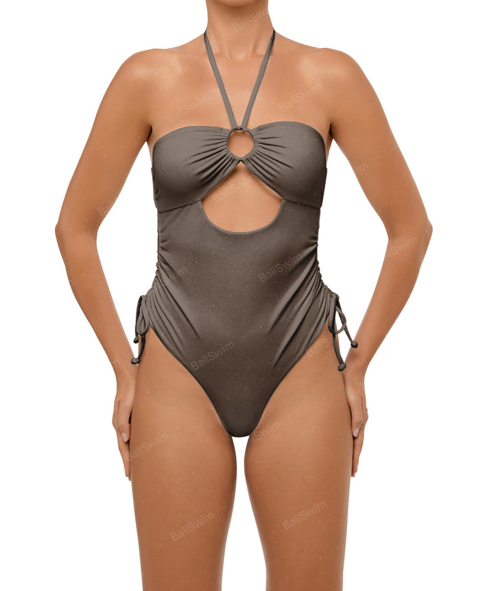 BSWS-S64 Peek a Boo Halter One Piece