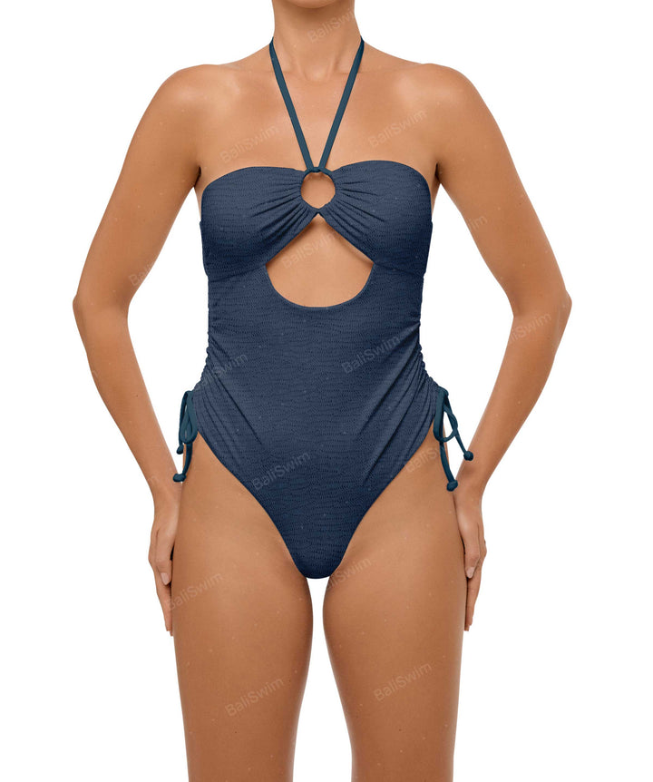 BSWS-S64 Peek a Boo Halter One Piece