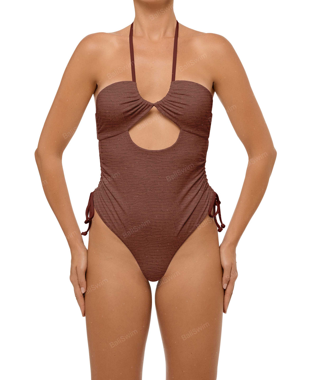 BSWS-S64 Peek a Boo Halter One Piece