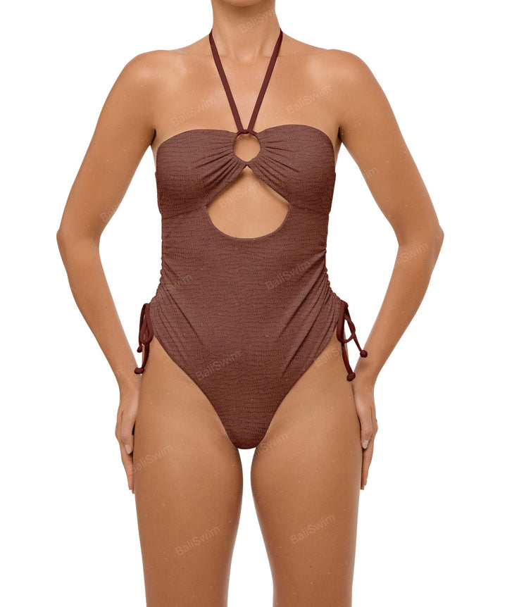 BSWS-S64 Peek a Boo Halter One Piece