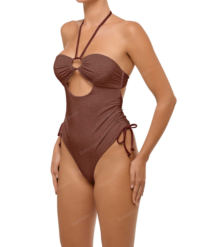 BSWS-S64 Peek a Boo Halter One Piece