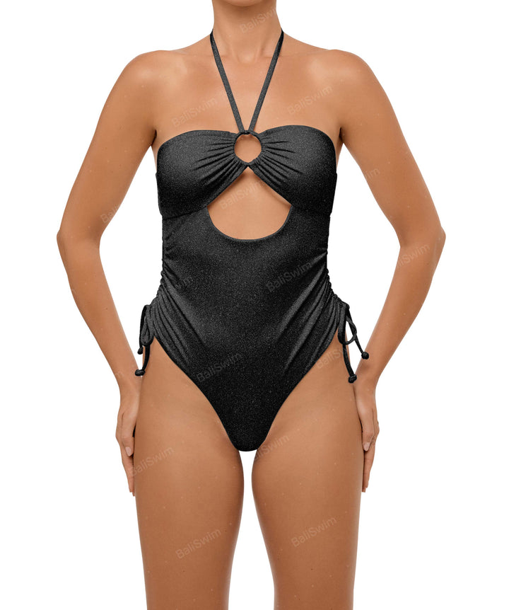 BSWS-S64 Peek a Boo Halter One Piece