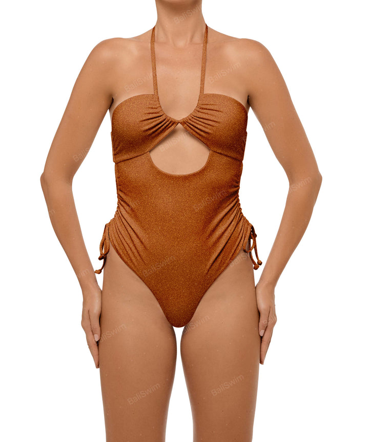 BSWS-S64 Peek a Boo Halter One Piece