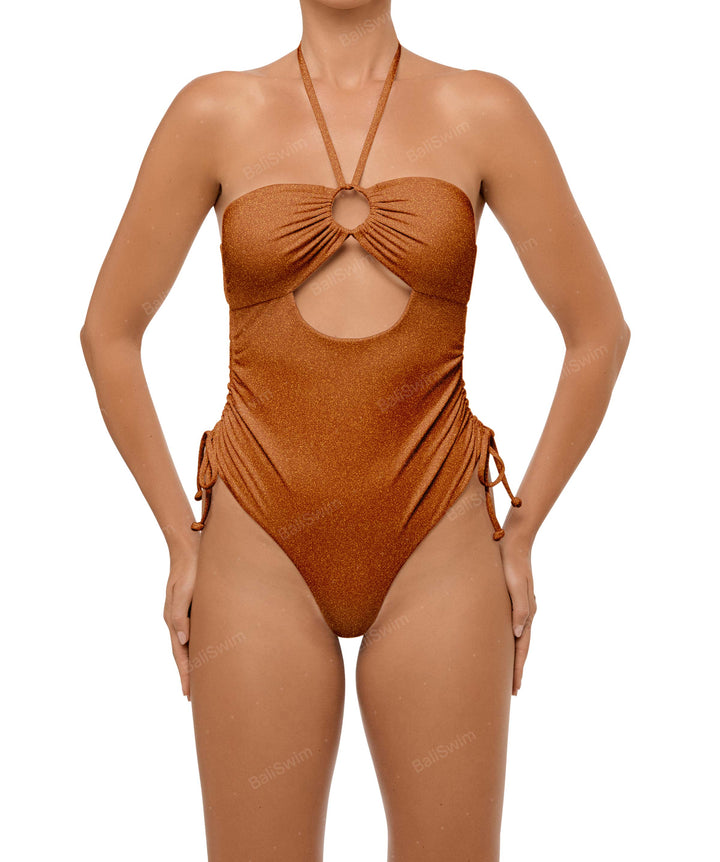 BSWS-S64 Peek a Boo Halter One Piece