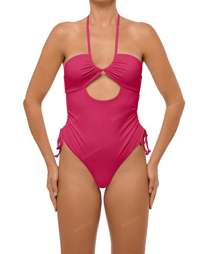 BSWS-S64 Peek a Boo Halter One Piece