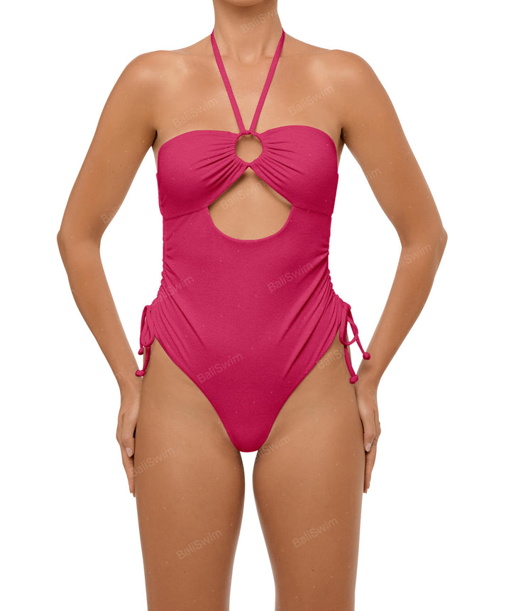 BSWS-S64 Peek a Boo Halter One Piece