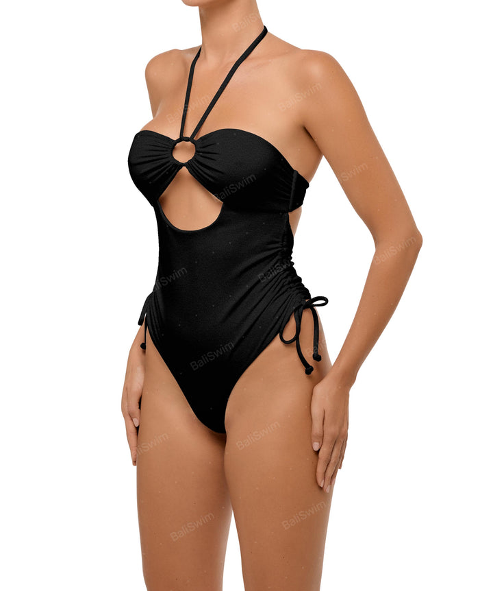 BSWS-S64 Peek a Boo Halter One Piece