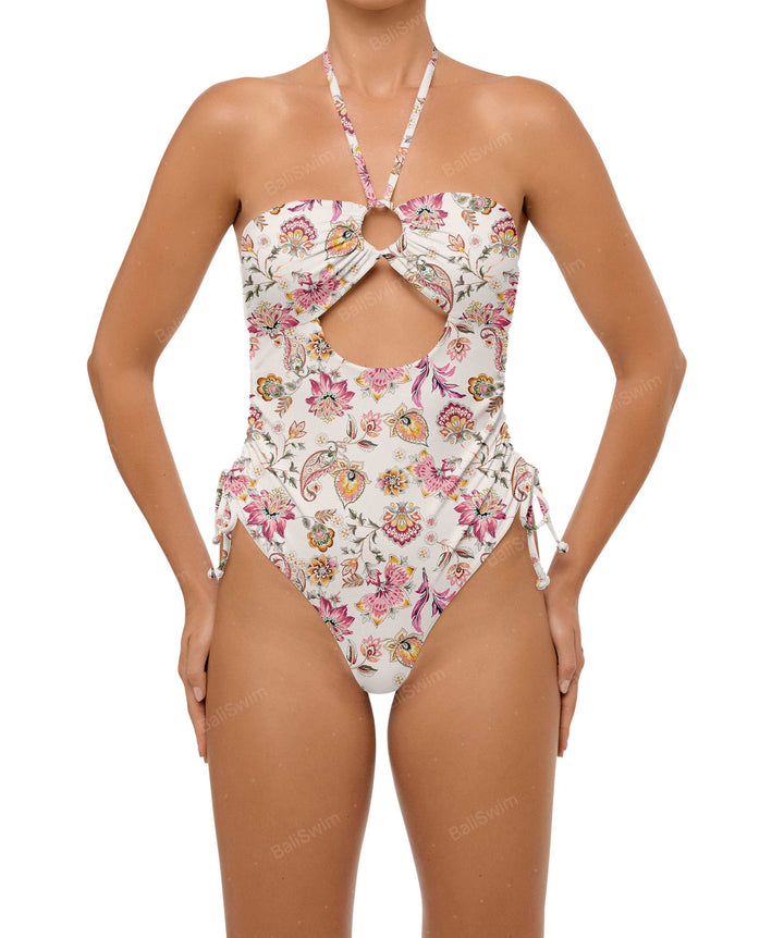 BSWS-S64 Peek a Boo Halter One Piece