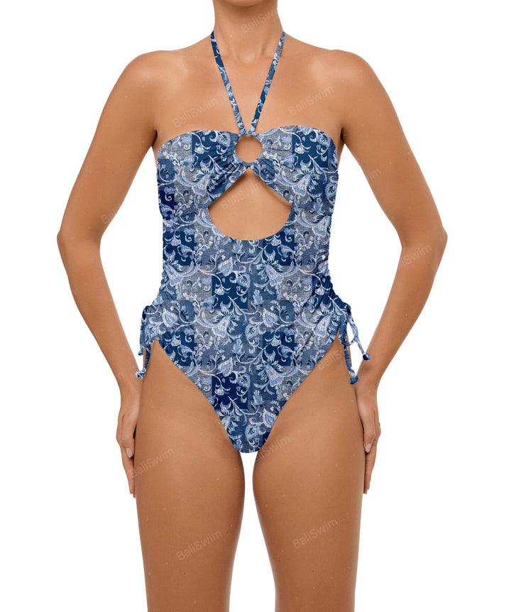 BSWS-S64 Peek a Boo Halter One Piece