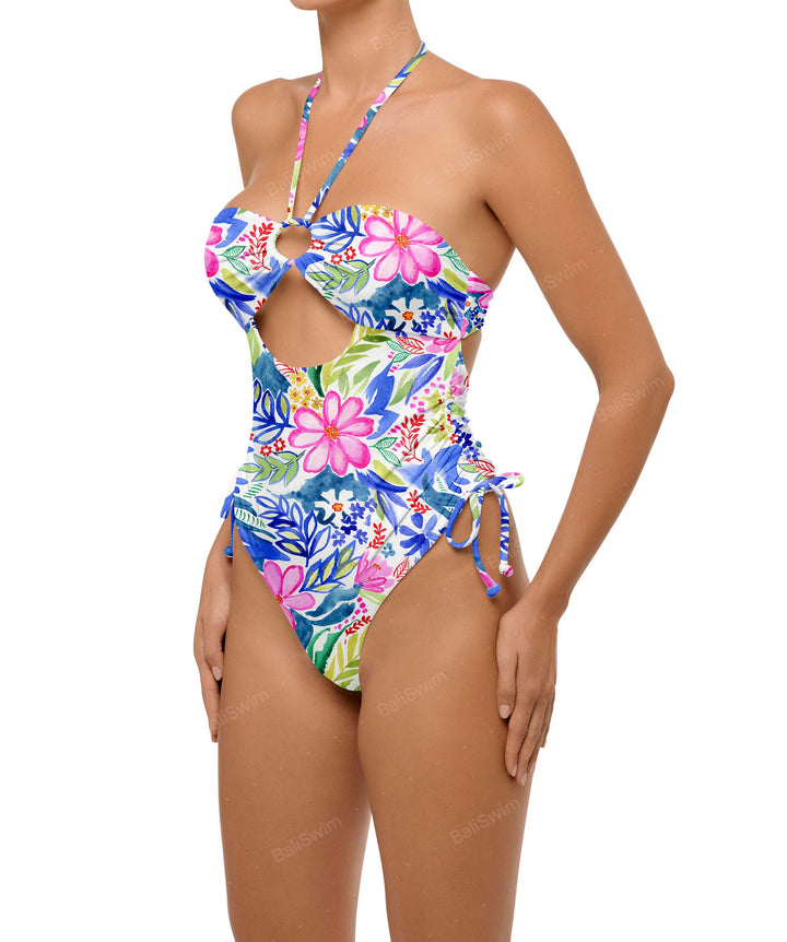 BSWS-S64 Peek a Boo Halter One Piece