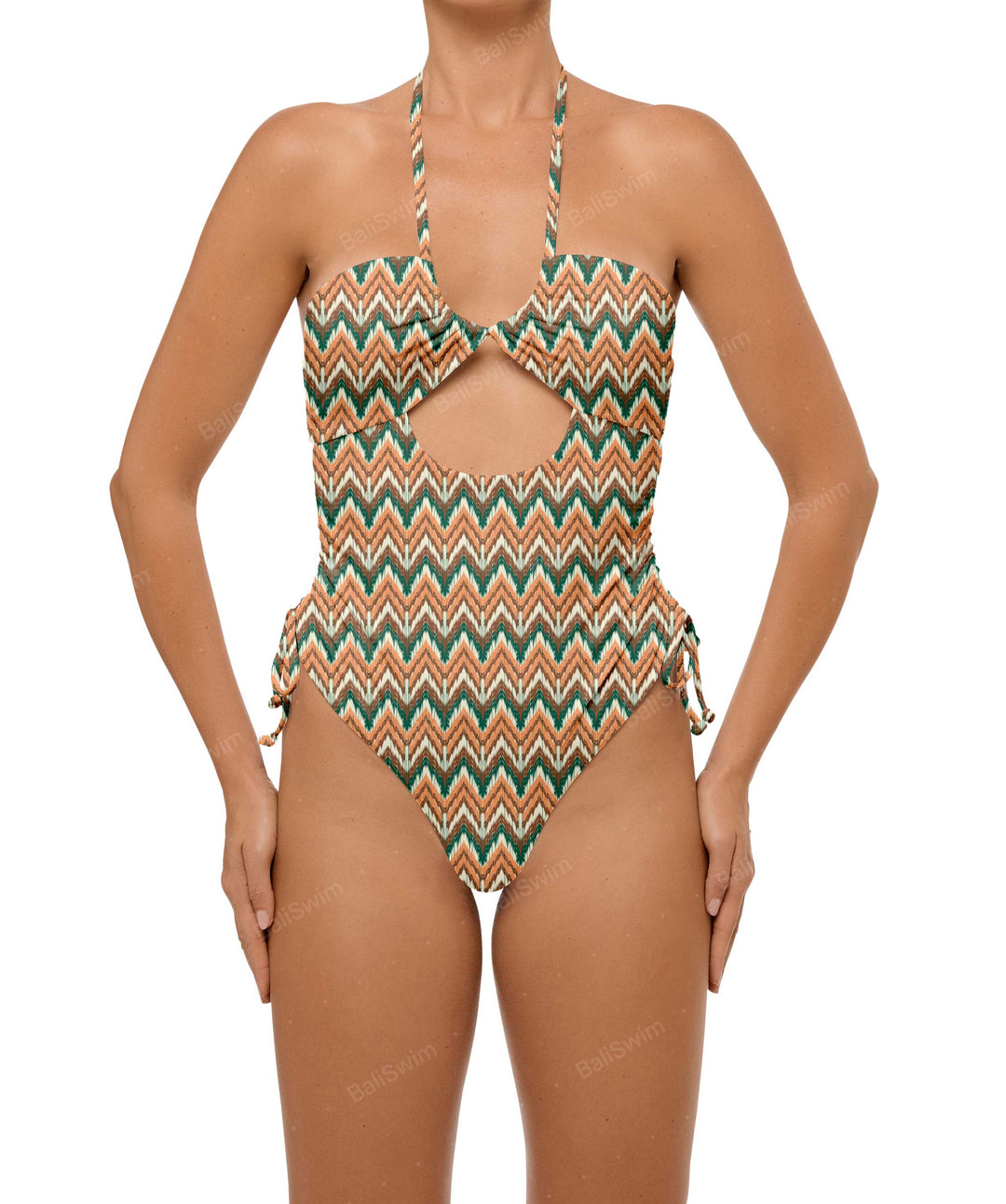 BSWS-S64 Peek a Boo Halter One Piece