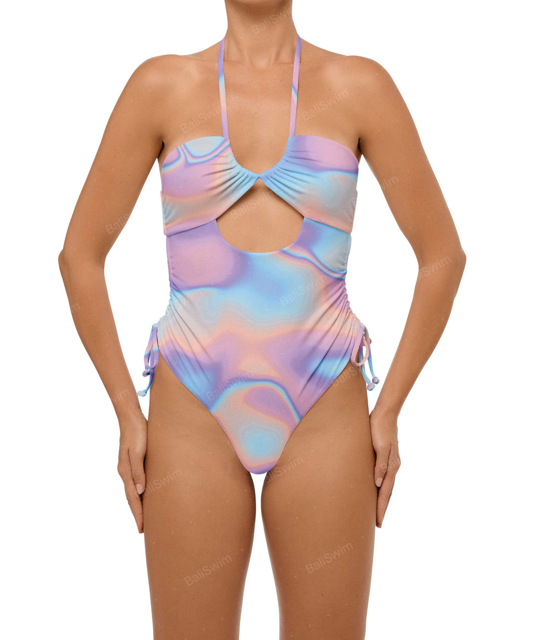 BSWS-S64 Peek a Boo Halter One Piece