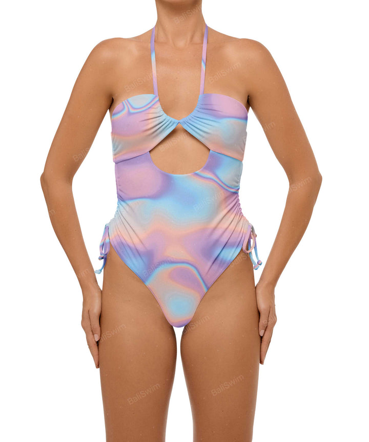 BSWS-S64 Peek a Boo Halter One Piece