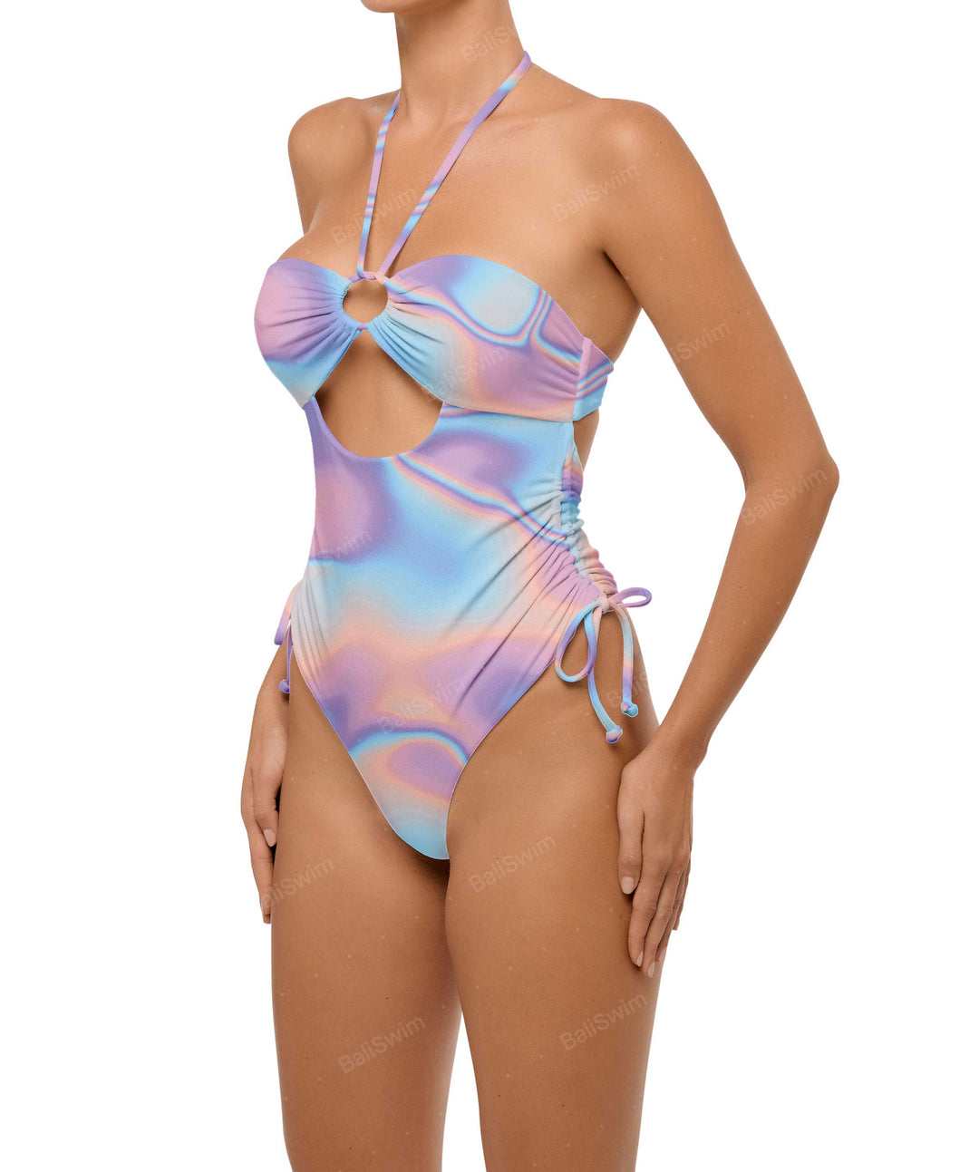 BSWS-S64 Peek a Boo Halter One Piece