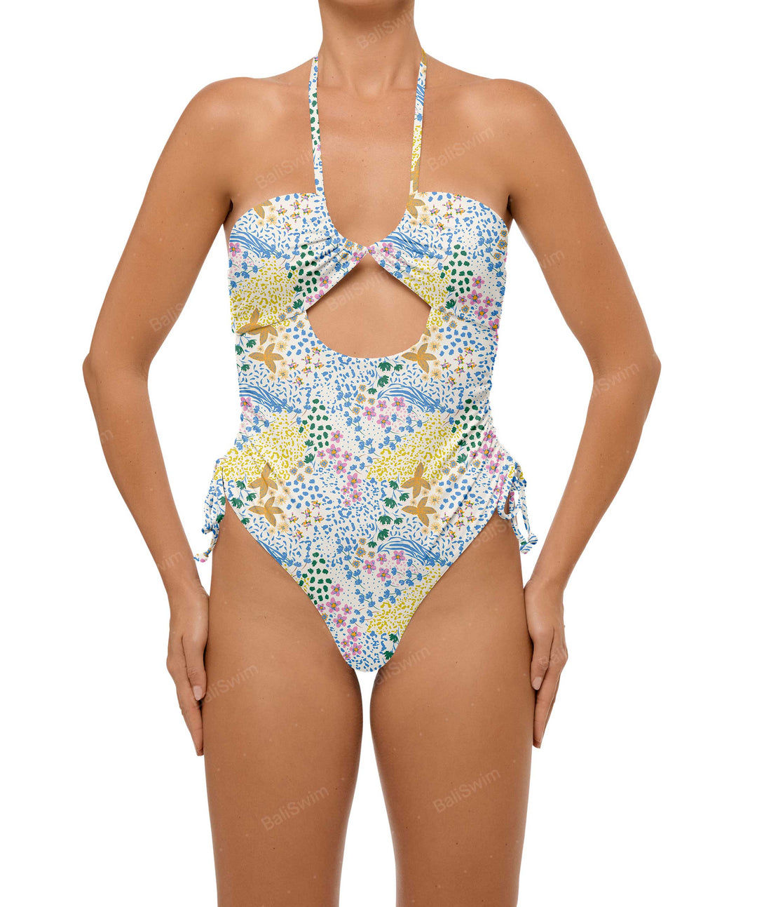 BSWS-S64 Peek a Boo Halter One Piece