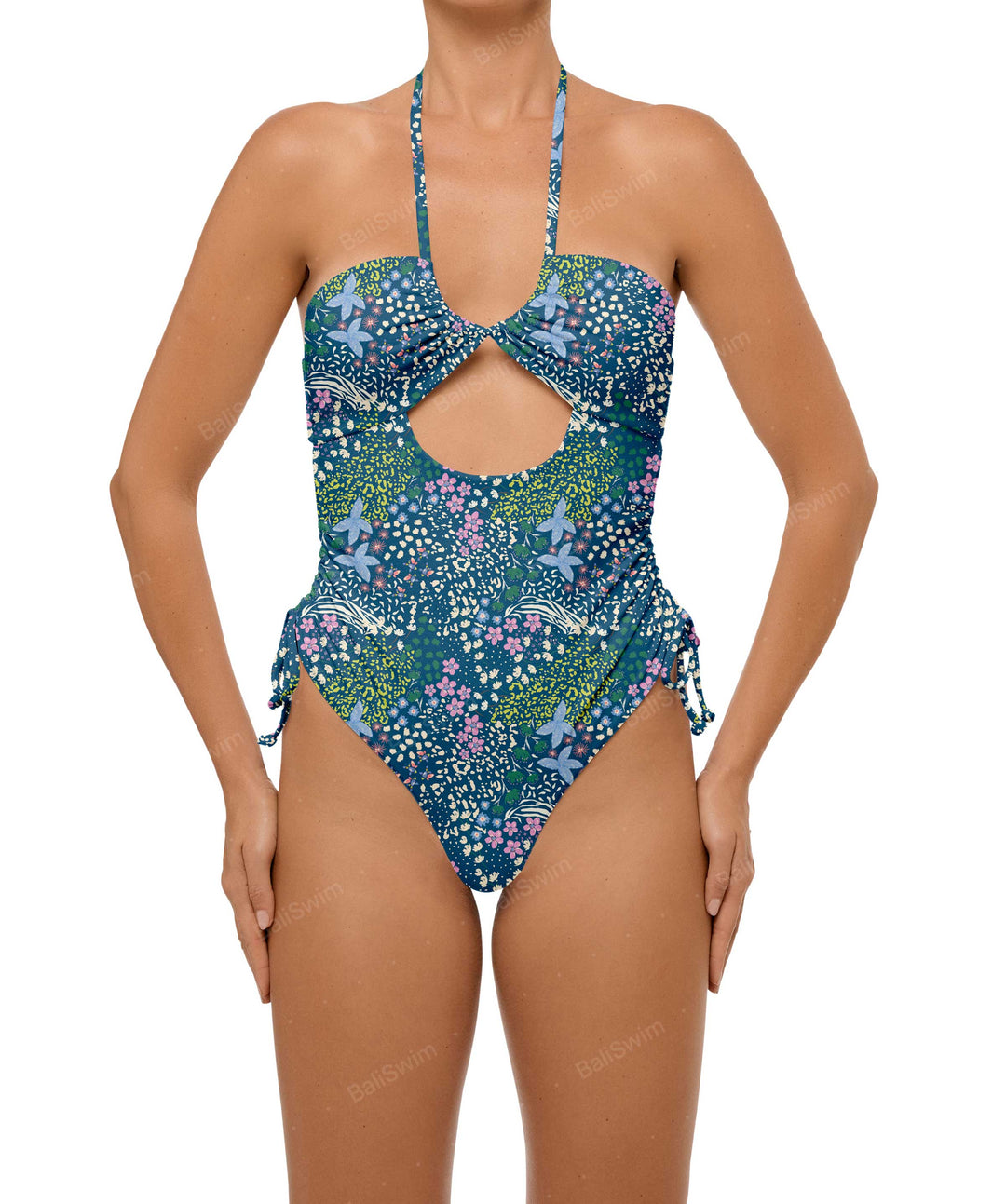 BSWS-S64 Peek a Boo Halter One Piece