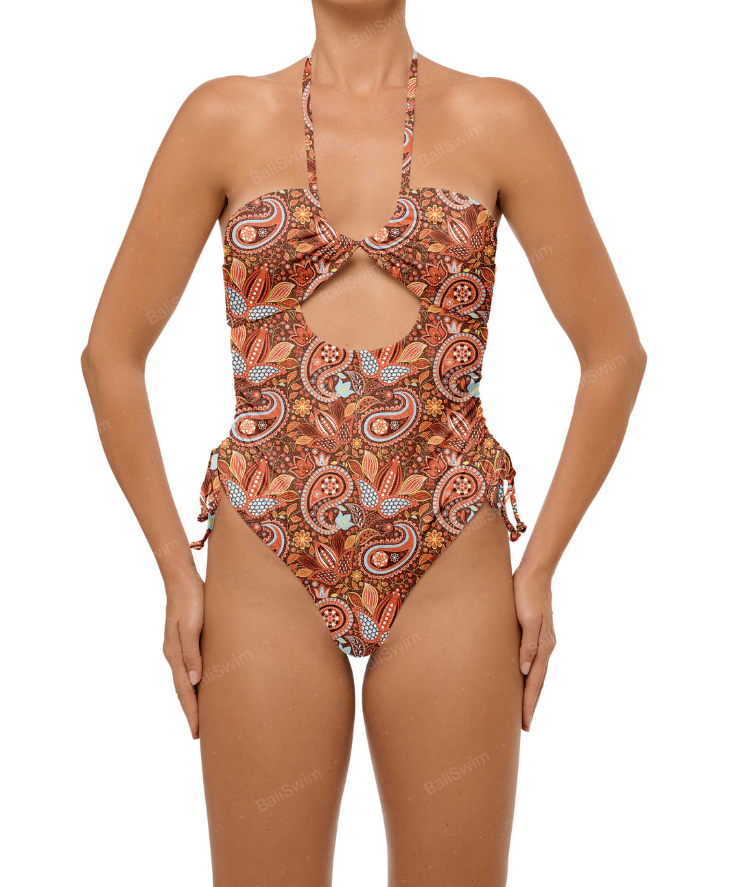 BSWS-S64 Peek a Boo Halter One Piece