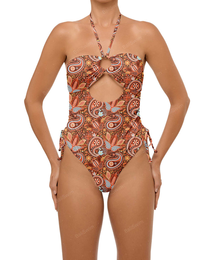 BSWS-S64 Peek a Boo Halter One Piece