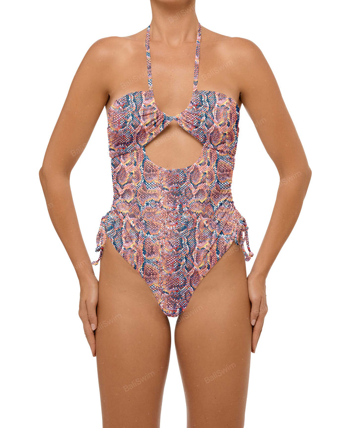 BSWS-S64 Peek a Boo Halter One Piece