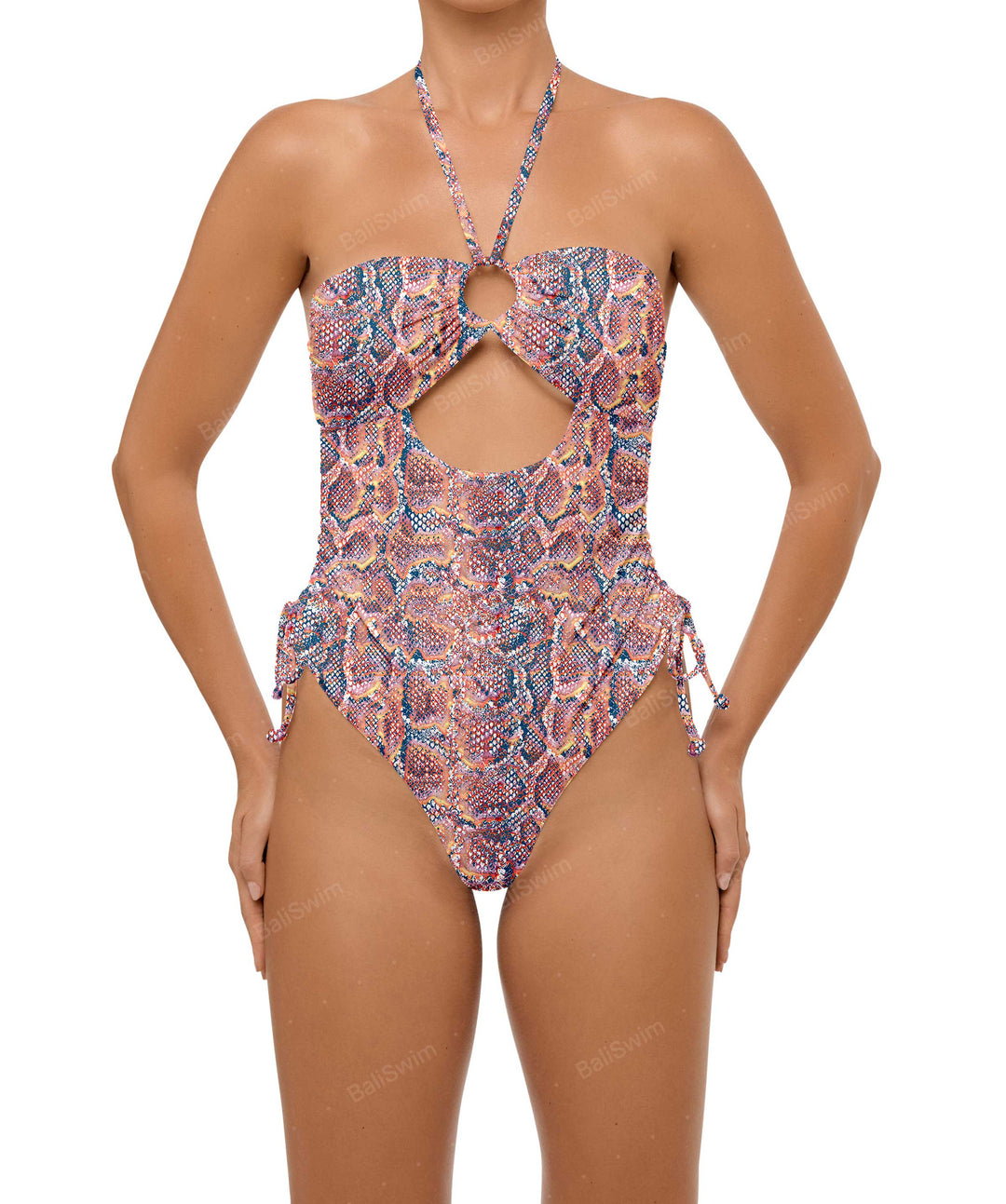 BSWS-S64 Peek a Boo Halter One Piece