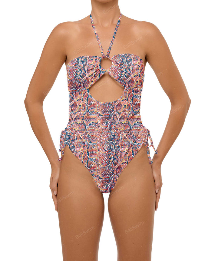 BSWS-S64 Peek a Boo Halter One Piece