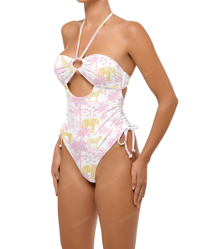 BSWS-S64 Peek a Boo Halter One Piece