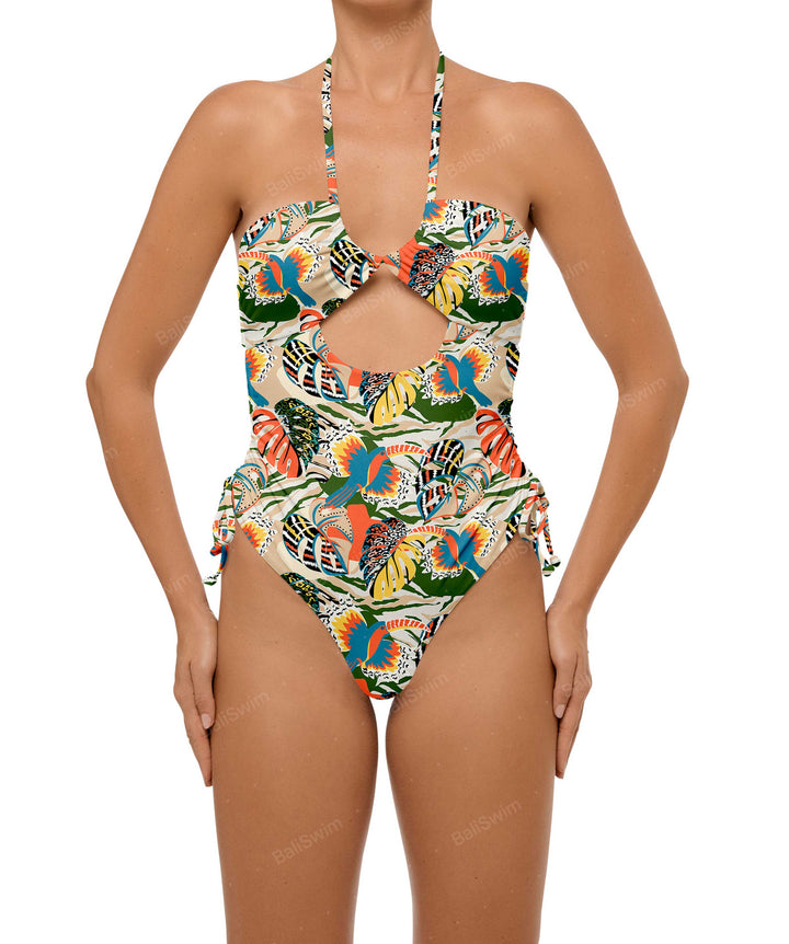 BSWS-S64 Peek a Boo Halter One Piece