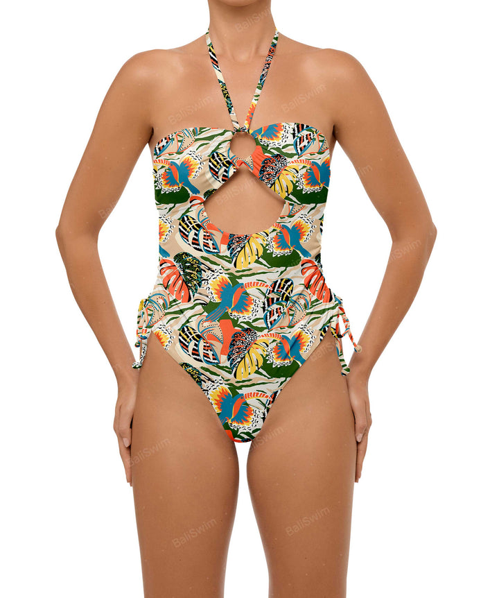 BSWS-S64 Peek a Boo Halter One Piece