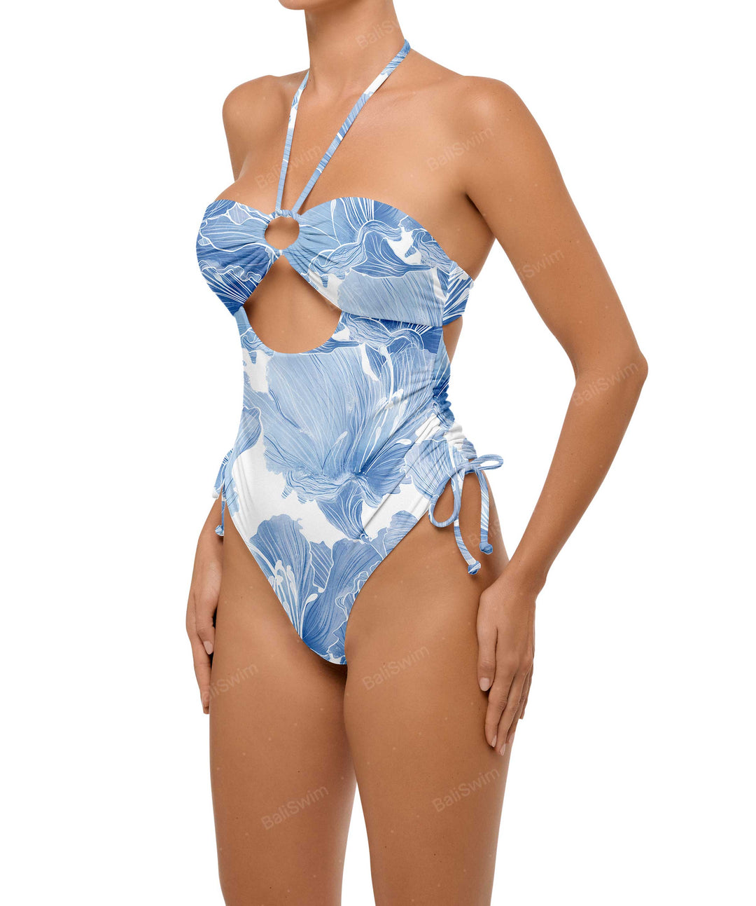 BSWS-S64 Peek a Boo Halter One Piece