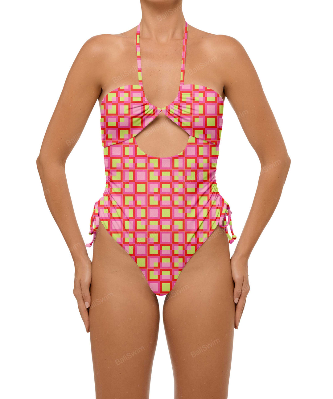 BSWS-S64 Peek a Boo Halter One Piece