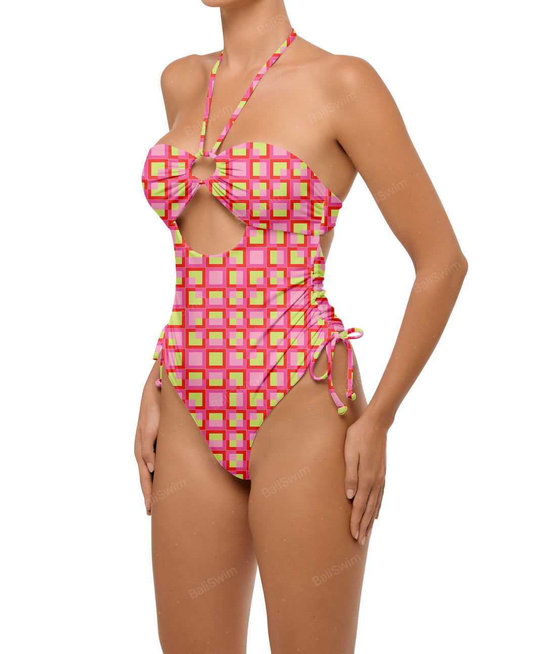 BSWS-S64 Peek a Boo Halter One Piece