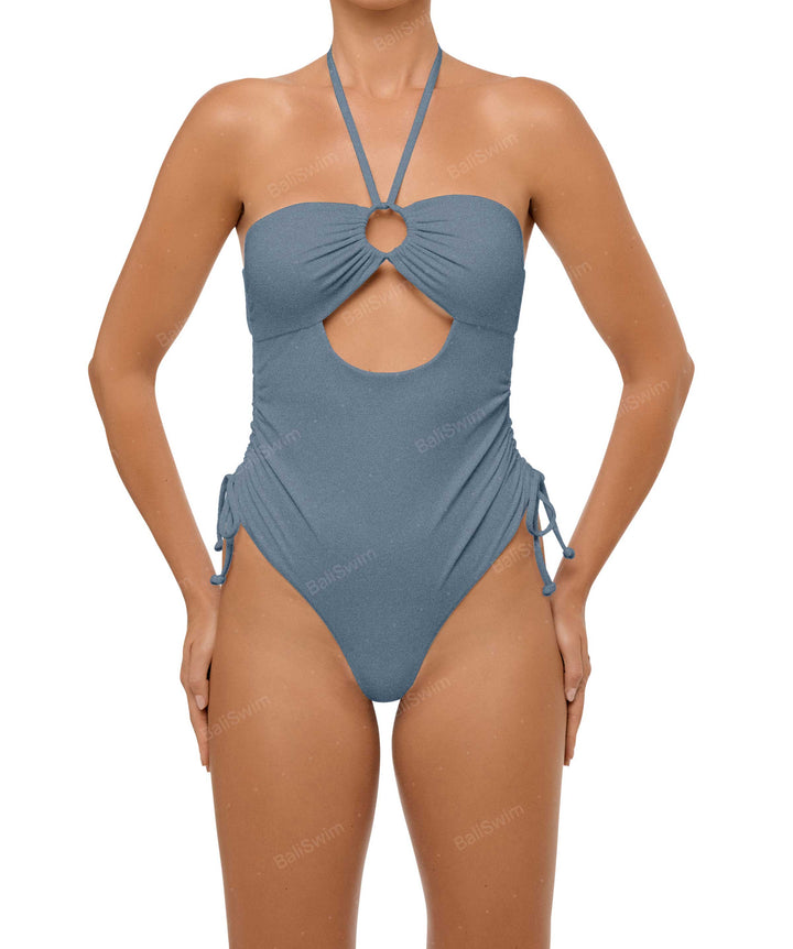 BSWS-S64 Peek a Boo Halter One Piece