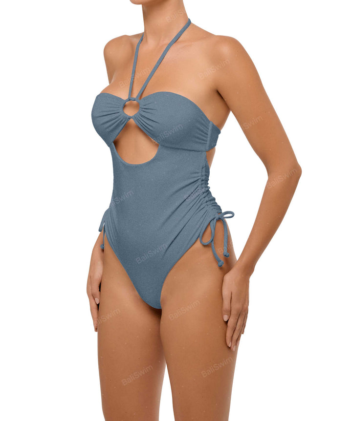 BSWS-S64 Peek a Boo Halter One Piece